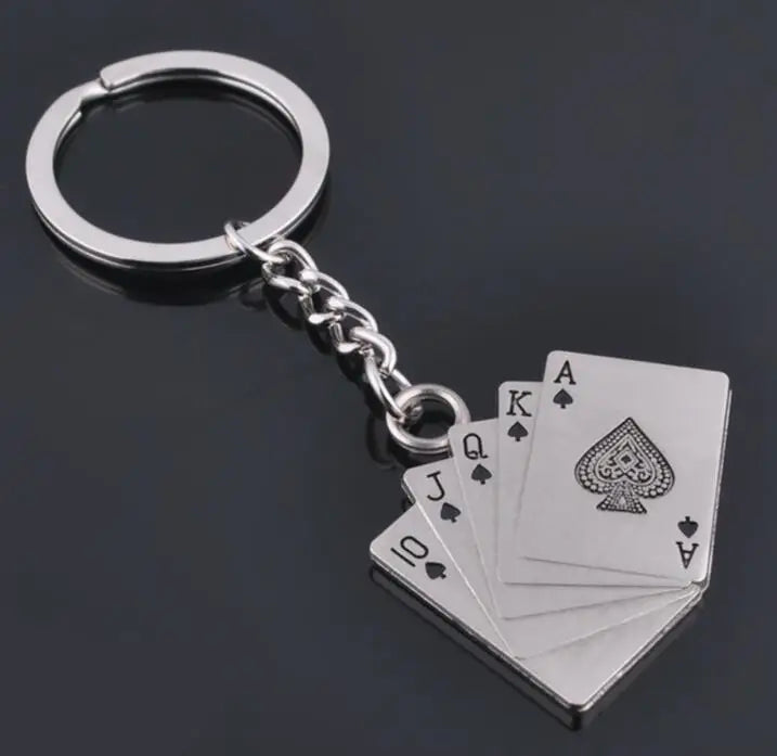 Silver Cards Keychain