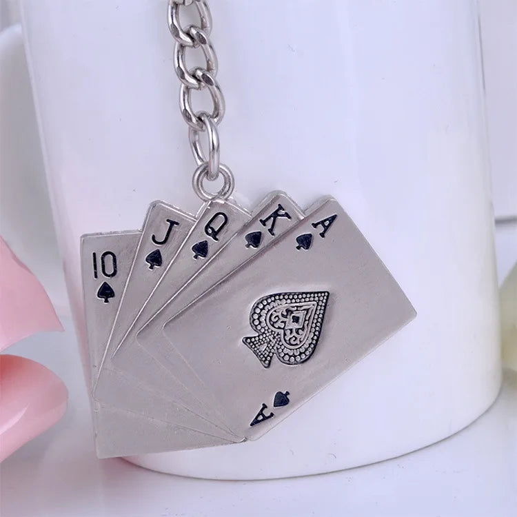 Silver Cards Keychain