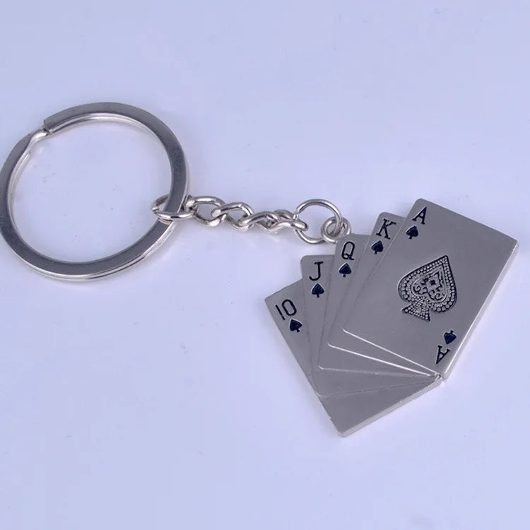 Silver Cards Keychain